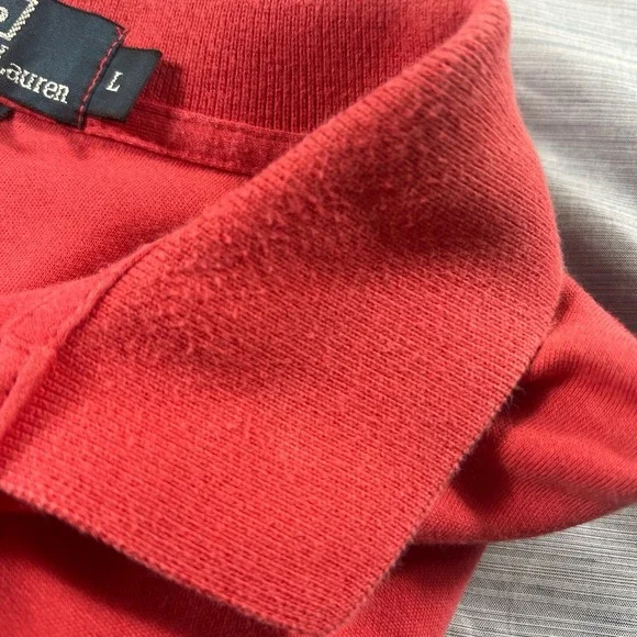 Ralph Lauren polo short Sleeve Pinkish/Red Large Men's - Picture 7 of 7